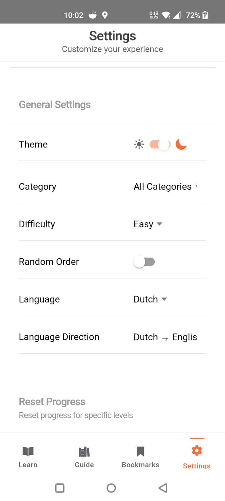 Customize your Dutch learning experience